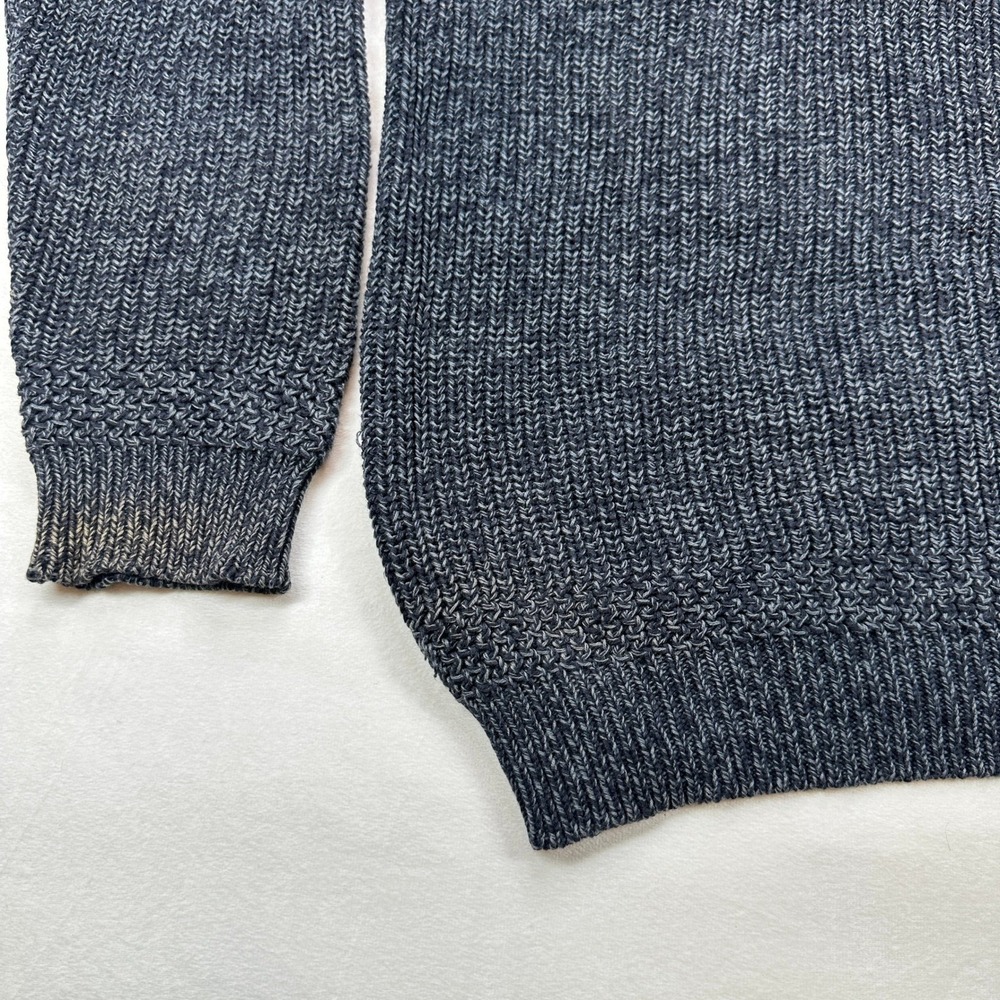 Club Room Mens 100% Cotton Shawl Collar Chunky Knit Sweater Small Dark Gray - Picture 2 of 16
